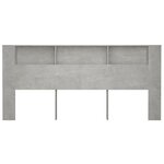 vidaXL Armoire de tête de lit Gris béton 220x18 5x104 5 cm