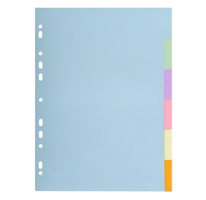 Intercalaires Carte Pastel 170g Forever 6 Positions - A4 - Blanc - X 50 - Exacompta