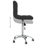 vidaXL Chaises pivotantes à manger lot de 4 Noir Tissu