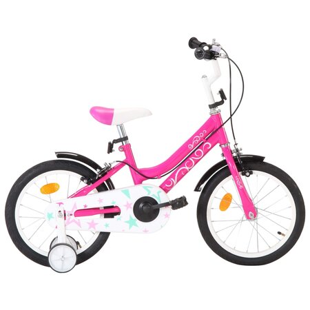 vidaXL Vélo pour enfants 16 pouces Noir et rose