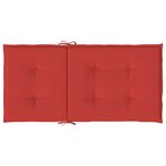 vidaXL Coussins de chaise de jardin à dossier bas lot de 6 rouge