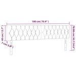 vidaXL Tête de lit à LED Noir 180x7x78/88 cm Tissu