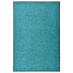 vidaXL Paillasson lavable Cyan 60x90 cm