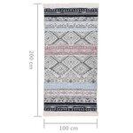 vidaXL Tapis Rose et aqua 100x200 cm Coton