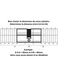 THIRARD - Lot de 2 cylindres double entrée STD 30x30mm et d'un cylindre 30x10mm  s'entrouvrant  laiton 3 clés/cylindre