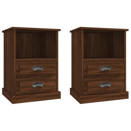 vidaXL Tables de chevet 2 Pièces chêne marron 43x36x60 cm