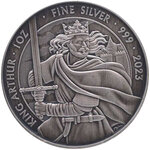 Monnaie en argent 2 pounds g 31.1 (1 oz) millésime 2023 king arthur