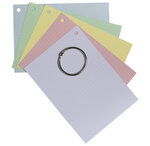 Paquet De 50 Flashcards Sous Film + Anneau - Bristol Dots Perforé - Format A6 - X 19 - Exacompta