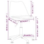 vidaXL Chaise pivotante de salle à manger Gris clair Tissu