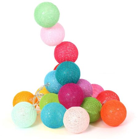 Guirlande lumineuse boules colorées 20 LED 3,45 m