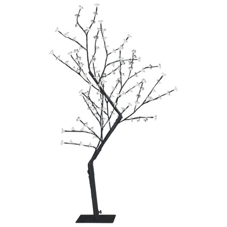vidaXL Sapin de Noël 128 LED bleu Cerisier en fleurs 120 cm