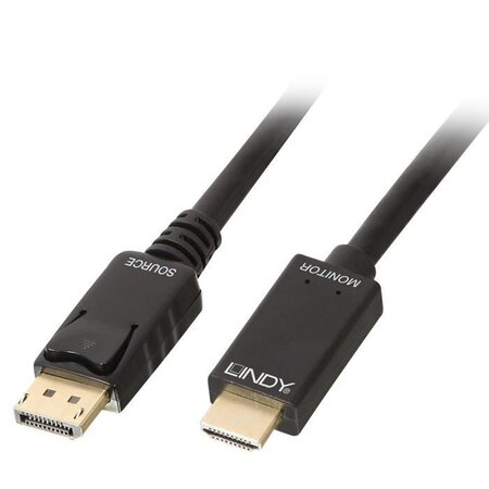 Lindy 36921 câble vidéo et adaptateur 1 m displayport hdmi type a (standard) noir