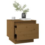 vidaXL Table de chevet Marron miel 35x34x32 cm Bois de pin solide