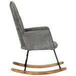 vidaXL Chaise à bascule gris vintage toile
