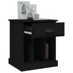 vidaXL Tables de chevet 2 Pièces noir 43x36x50 cm