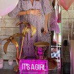 CHILDHOME Lampe d'ambiance au néon It's A Girl Rose