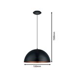 Eglo lampe suspendue "gaetano" noir