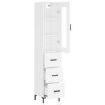vidaXL Buffet haut Blanc 34 5x34x180 cm Bois d'ingénierie