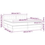 vidaXL Sommier tapissier et matelas et LED Crème 200x200 cm Tissu