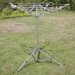 Bo-Camp Support de séchage avec base Aluminium Gris 15 m 6415182
