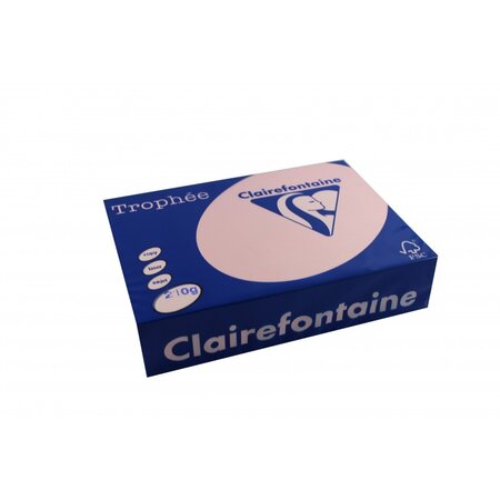 250 feuilles a4 - 210g - couleur pastels - rose - trophée clairefontaire 2225c