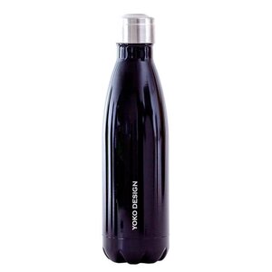 YOKO DESIGN Bouteille isotherme double paroi 500 ml noir brillant