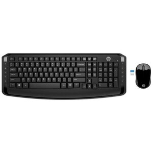 Hp clavier + souris wifi 300 3ml04aa - noir