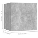 vidaXL Ensemble de meubles TV 6 Pièces Gris béton Aggloméré