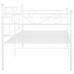 vidaXL Cadre de canapé-lit Blanc Métal 90x200 cm
