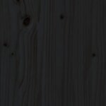 vidaXL Cadre de lit avec tête de lit noir 140x190 cm bois massif