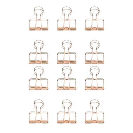 12 pinces double-clip cuivrées