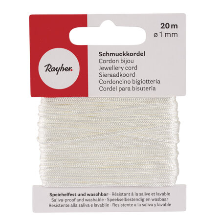 Cordon bijou  crème  ø 1 mm  20 M