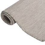 vidaXL Tapis à tissage plat d'extérieur 160x230 cm Taupe