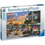 Puzzle 2000 pieces - une soirée romantique a paris - ravensburger - puzzle adultes - des 14 ans