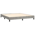 vidaXL Sommier à ressorts de lit Gris clair 180x200 cm Velours