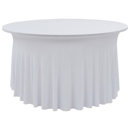 vidaXL Nappes élastiques de table avec jupon 2 Pièces 150x74 cm Blanc
