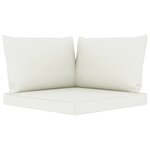 vidaXL Salon de jardin 6 Pièces avec coussins crème