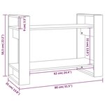 vidaXL Bibliothèque/Séparateur de pièce 80x35x56 5 cm Pin massif
