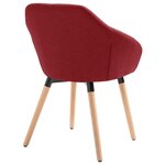 vidaXL Chaise de salle à manger Rouge bordeaux Tissu