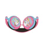 LEXIBOOK - LICORNE - Casque Audio Stéréo, Puissance sonore Limitée, Pliable et Ajustable