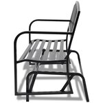 vidaXL Banc balançoire en acier noir