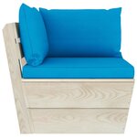 vidaXL Salon de jardin palette 5 Pièces avec coussins Épicéa imprégné
