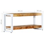 vidaXL Meuble TV 90 x 30 x 40 cm Bois massif de manguier