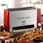Ariete gril à viande party time 1300 w rouge et argenté