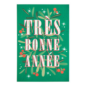 Carte De Vœux Noël Chic Houx - Draeger paris