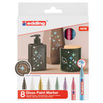 Edding marqueurs à peinture brillante 8 pièces multicolore 751