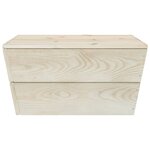 vidaXL Salon de jardin palette 4 Pièces Bois d'épicéa imprégné