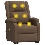 vidaXL Fauteuil de massage Marron Tissu