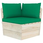 vidaXL Salon de jardin palette 9 Pièces avec coussins Épicéa imprégné