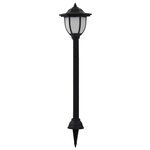 vidaXL Lampes solaires à LED d'extérieur 6 Pièces Noir